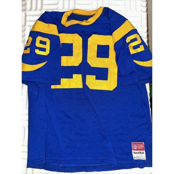 Vintage Los Angeles Rams Eric Dickerson Sand Knit Medalist Jersey Size 50 XL